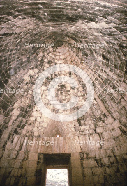 Mycenae Interior of Treasury of Atreus, Greece, c1600BC-c1200BC. Artist: Unknown.
