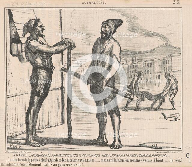 A Naples: Délégués de la commission ..., 19th century. Creator: Honore Daumier.