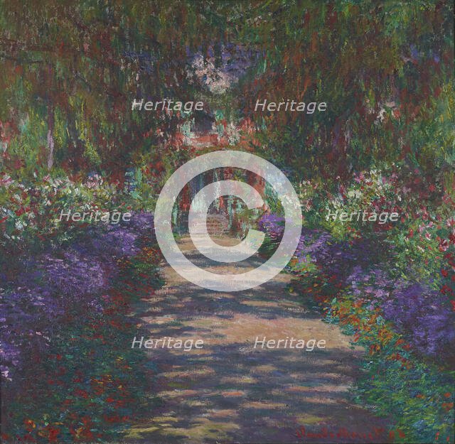 Pathway in Monet's Garden at Giverny, 1902. Creator: Monet, Claude (1840-1926).