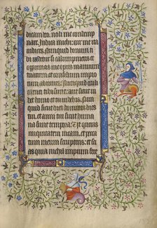 Decorated Text Page; Book of Hours, about 1410. Creator: Unknown.