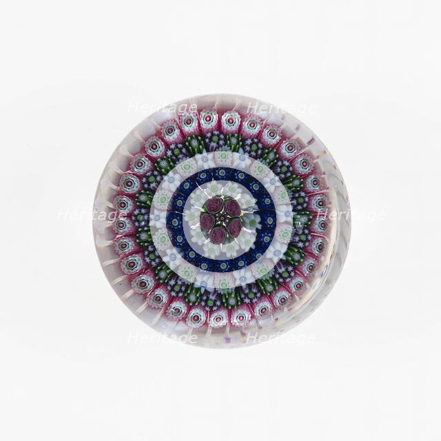 Paperweight, Clichy, c. 1845-55. Creator: Clichy Glassworks.