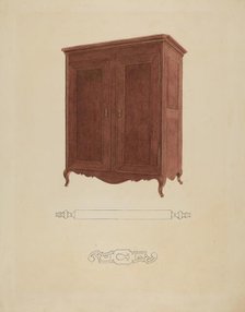 Wooden Armoire, c. 1941. Creator: Adele Brooks.