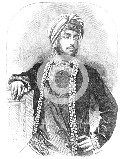 Dhuleep Sing - from a collodion by O. G. Rejlander, Wolverhampton, 1856.  Creator: Smyth.