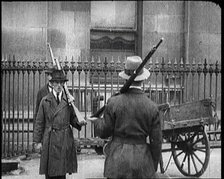 Irish Free State Soldiers With Their Rifles on Their Shoulders, 1922. Creator: British Pathe Ltd.