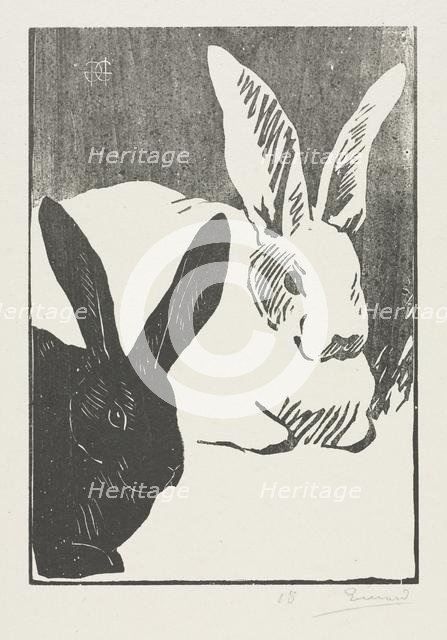 The Rabbits, 1893. Creator: Henri Charles Guérard (French, 1846-1897).