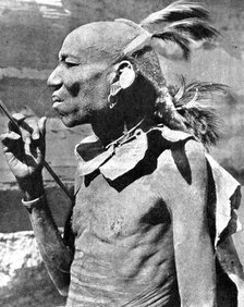 A Turkana tribesman, Kenya, Africa, 1936.Artist: Wide World Photos