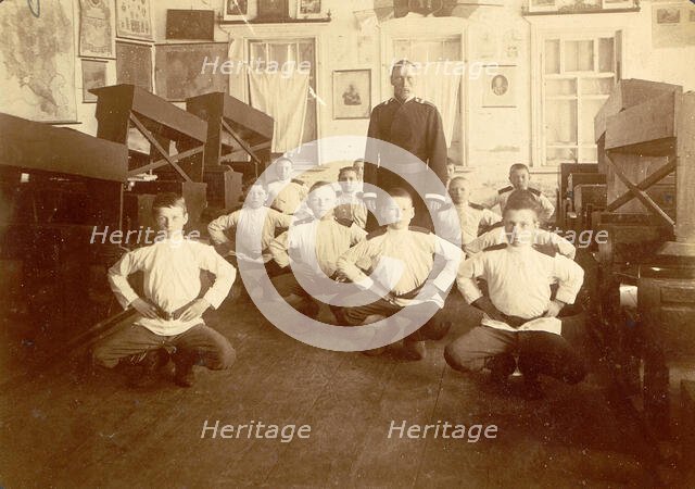 School Gymnastics, 1909. Creator: Nikolai Georgievich Katanaev.