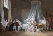 Madame Royale healed by Brunier on January 24th 1793. The royal family at the Temple Prison. Creator: Mallet, Jean-Baptiste (1759-1835).