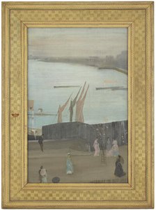 Variations in Pink and Grey: Chelsea, 1871-1872. Creator: James Abbott McNeill Whistler.