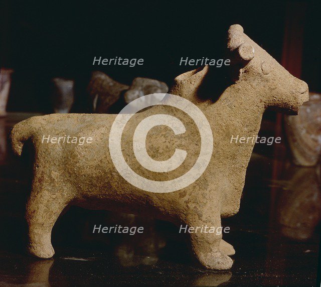 Terracotta Bull, Crete, possibly Minoan.  Artist: Unknown.