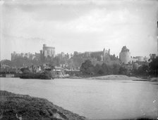 Windsor Castle from Brocas Meadow, Windsor, Berkshire, c1860-c1922. Artist: Henry Taunt