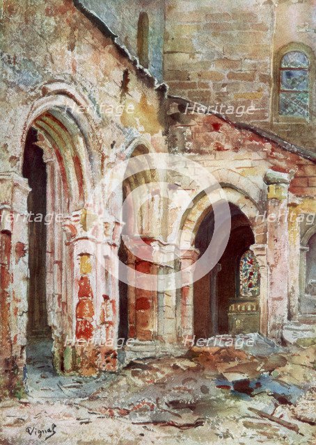 'The Church of Sermaize', 1914, (1926).Artist: Pierre Vignal