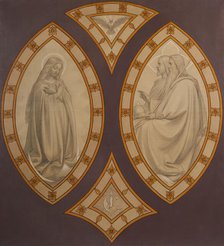Esquisse pour l'église Saint-Séverin : La Vierge devant la Trinité. Creator: Joseph Félon.