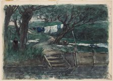 A Holland Canal, between 1860 and 1909. Creator: Walter Shirlaw.