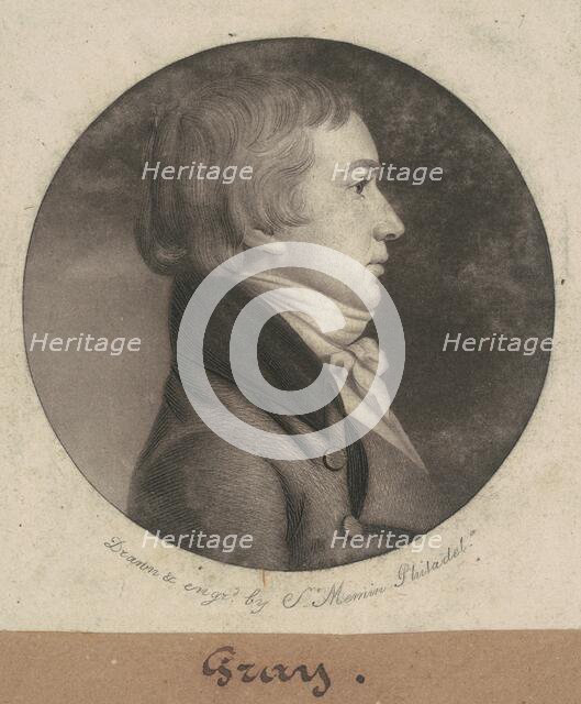 Gray, 1802. Creator: Charles Balthazar Julien Févret de Saint-Mémin.