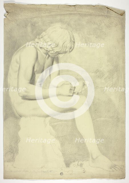 After the Spinario, 1775. Creator: John Downman.