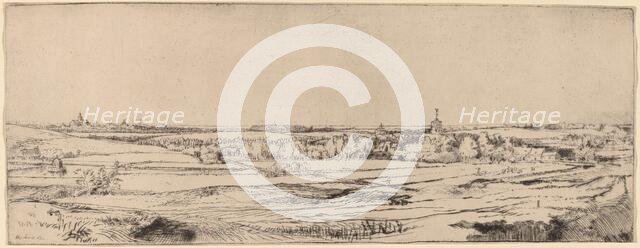 Landscape with a View toward Haarlem (The Goldweigher's Field), 1651. Creator: Rembrandt Harmensz van Rijn.