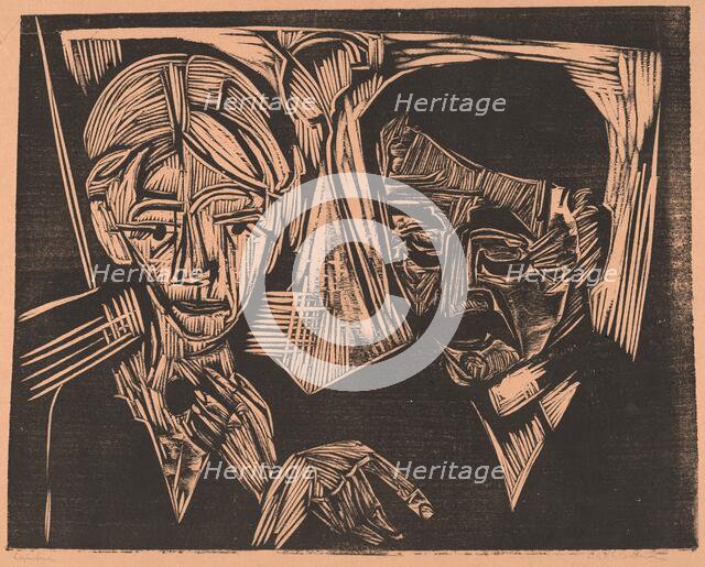 The Married Couple Müller, 1919. Creator: Ernst Kirchner.