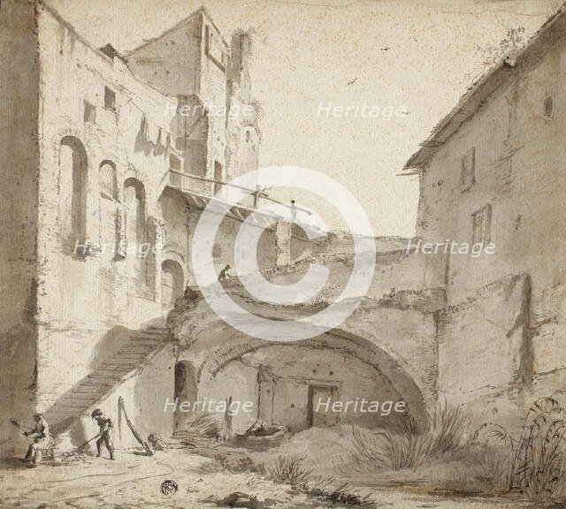 Overgrown Courtyard of Ruined Castle, n.d. Creator: Jan Asselijin.