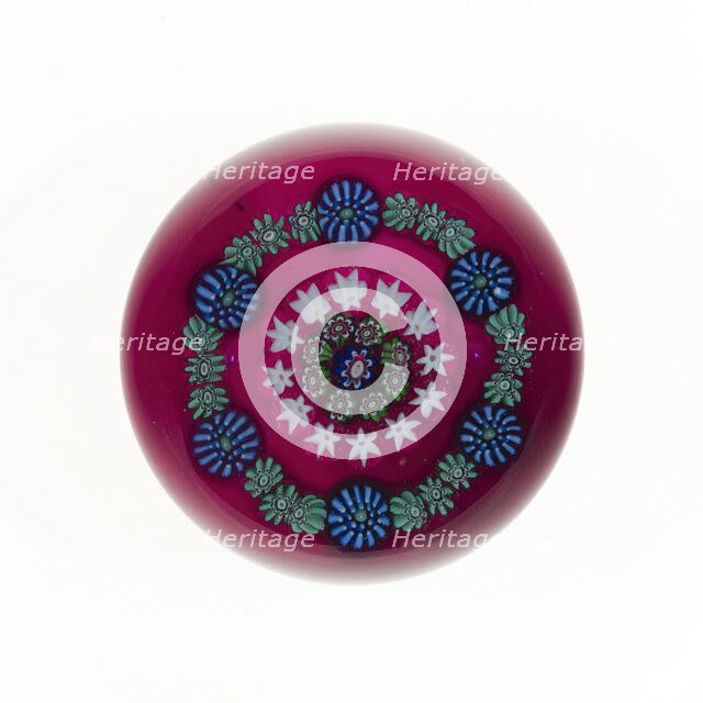 Paperweight, Clichy, 19th century. Creator: Clichy Glassworks.