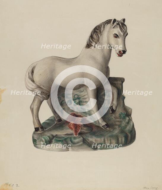 Chalkware Horse, 1935/1942. Creator: Mina Lowry.