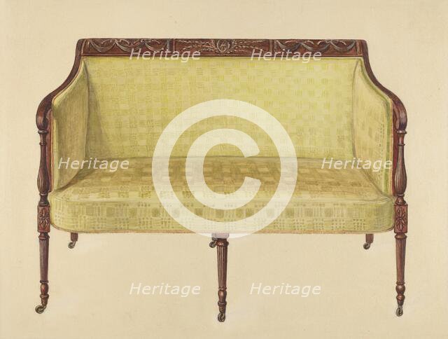 Sofa, c. 1940. Creator: Bernard Gussow.