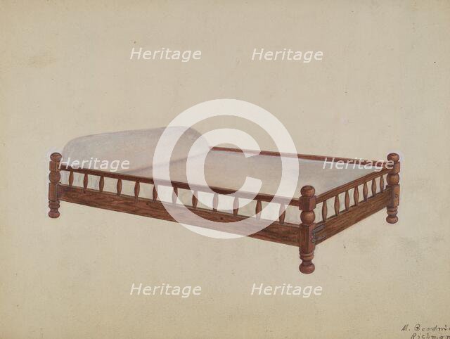 Trundle Bed, 1935/1942. Creator: Mattie P. Goodman.