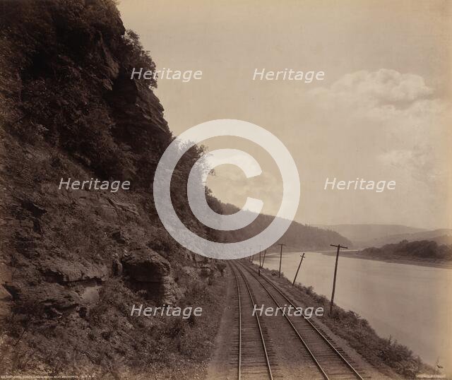 Cathedral Rocks, Susquehanna Near Meshoppen, c. 1895. Creator: William H Rau.