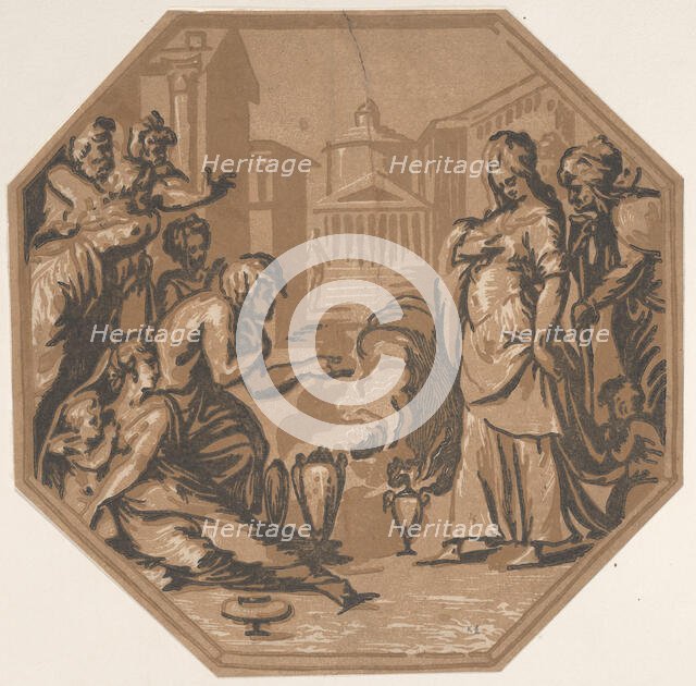 People paying homage to Psyche's beauty, ca. 1540-50., ca. 1540-50. Creator: Niccolo Vicentino.