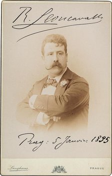 Ruggiero Leoncavallo (1858-1919), 1895. Creator: Photo studio Jan F. Langhans, Prague  .