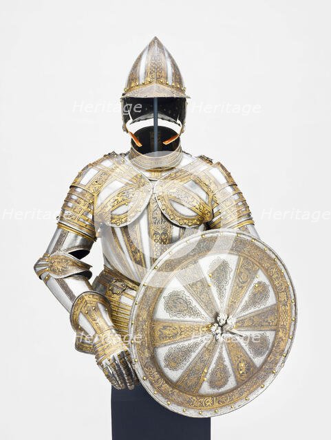 Half Armor and Targe for Service on Foot, Milan, 1590/1600. Creator: Master I.P.F..