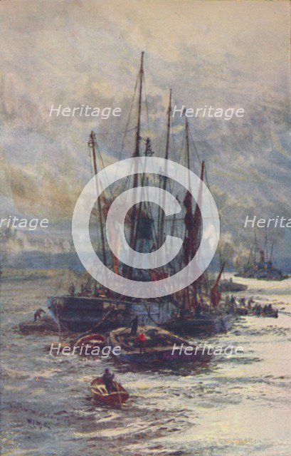 'Unloading Coal into Barges', 1910. Artist: William Lionel Wyllie.