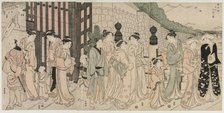 A Thousand Autumns, Ten Thousand Years on Tokiwa Bridge, early 1790s. Creator: Katsukawa Shuncho (Japanese).