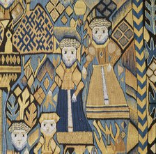 Detail of a tapestry showing Bathsheba and David, 17th century. Artist: Unknown