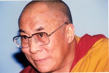 Dalai Lama of Tibet (1935 -), spiritual leader of the Buddhist religion.