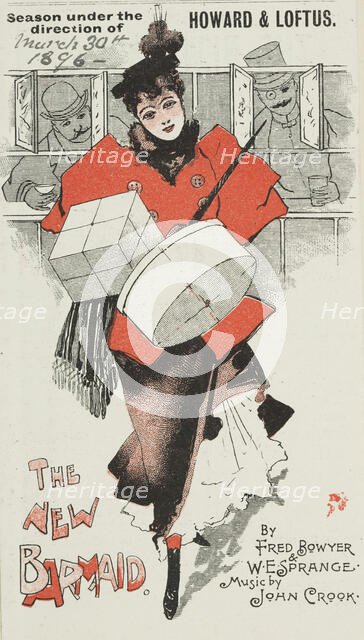 "The New Barmaid" at the Avenue Theatre, 1896.  Creator: Unknown.