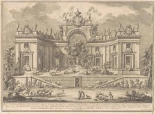 The Prima Macchina for the Chinea of 1766: The Palace of Orpheus, 1766. Creator: Giuseppe Vasi.