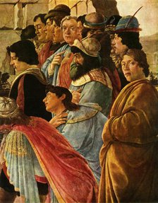 Detail from the 'Adoration of the Magi' with self portrait of Botticelli, 1475, (1937). Creator: Sandro Botticelli.