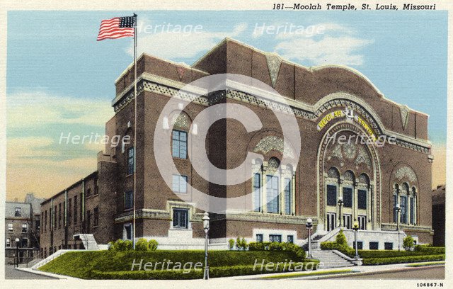 Moolah Temple, St Louis, Missouri, USA, 1925. Artist: Unknown
