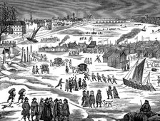 Frost Fair on the Thames at London, 1683. Artist: Unknown
