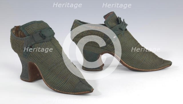 Shoes, British, 1700-1739. Creator: Unknown.