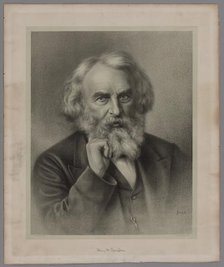 Henry Wadsworth Longfellow, 1875. Creator: J. Baker (American).