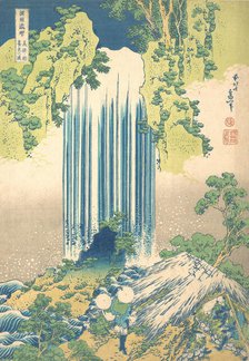Yoro Waterfall in Mino Province (Mino no Yoro no taki), from the series A Tour of Wate..., ca. 1832. Creator: Hokusai.