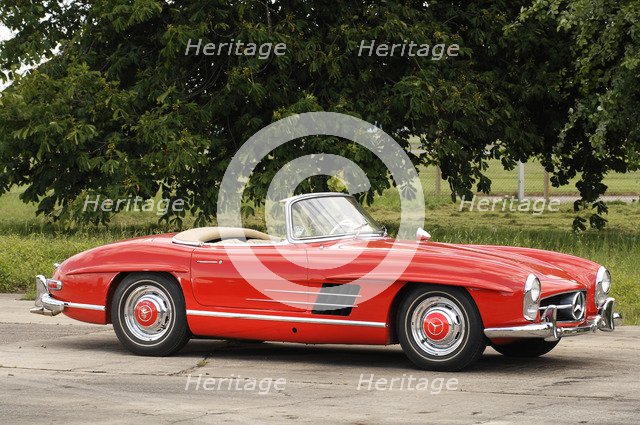 1961 Mercedes Benz 300SL Artist: Unknown.