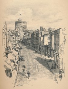 'Great Tower of Windsor Castle From Peascod Street', 1902. Artist: Thomas Robert Way.