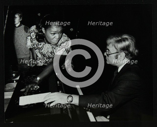 Singer Carrie Smith with her pianist Lou Stein, Forum Theatre, Hatfield, Hertfordshire, 1978. Artist: Denis Williams