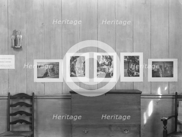 Exhibition of Arnold Genthe photographs at the Guild Hall, East Hampton, Long Island, 1933. Creator: Arnold Genthe.