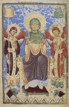 The Virgin enthroned, between two archangels, 1121-1161.  Creator: Unknown.