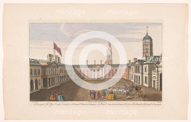 View of the Upper Castle Yard of Dublin Castle, 1752-1753. Creator: Fabr. Parr.