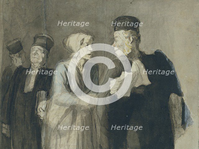 'The Lawyer and his client', 1862-64. Artist: Honore Daumier.